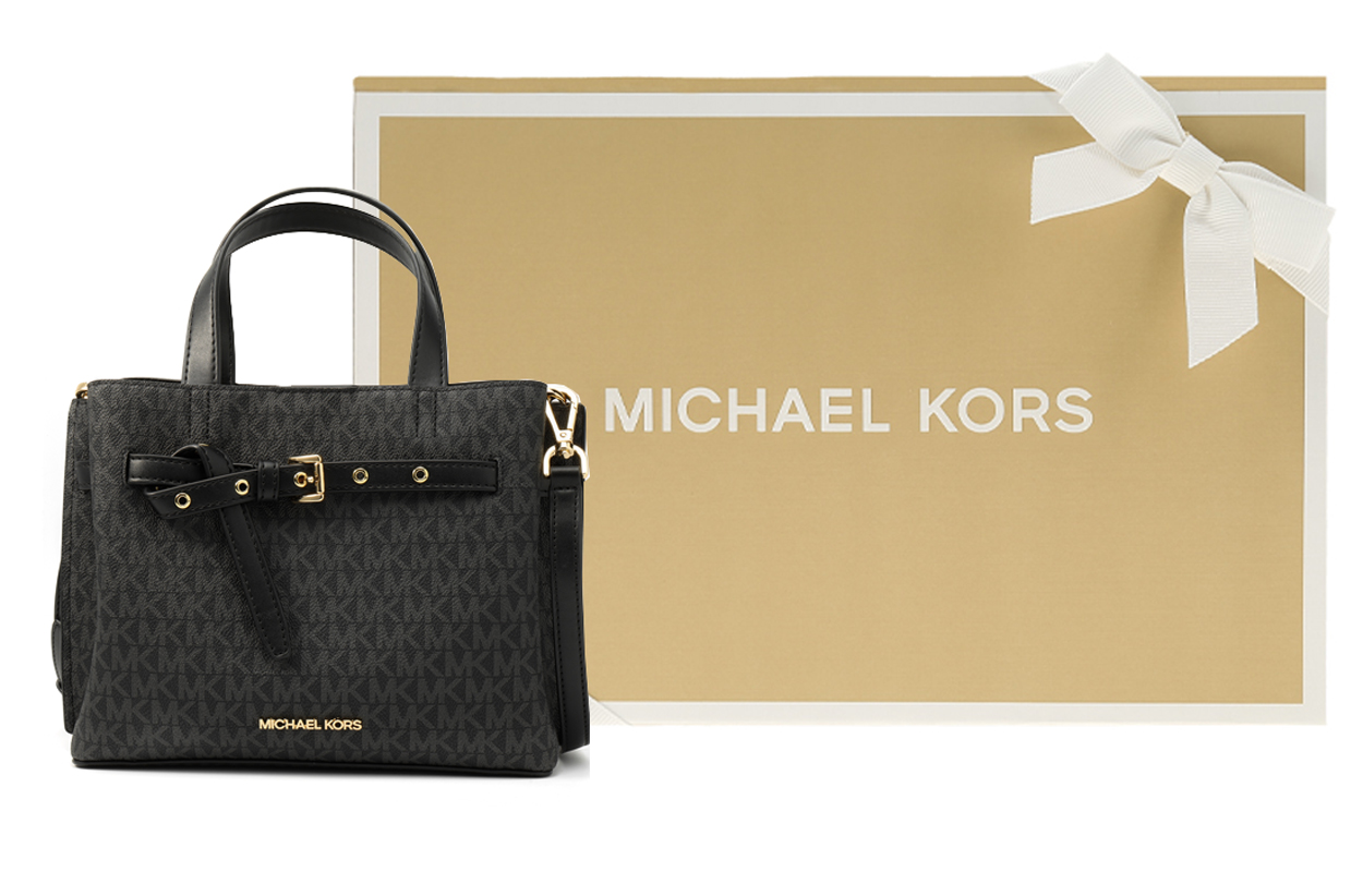 

MICHAEL KORS Женская черная холщовая сумка через плечо