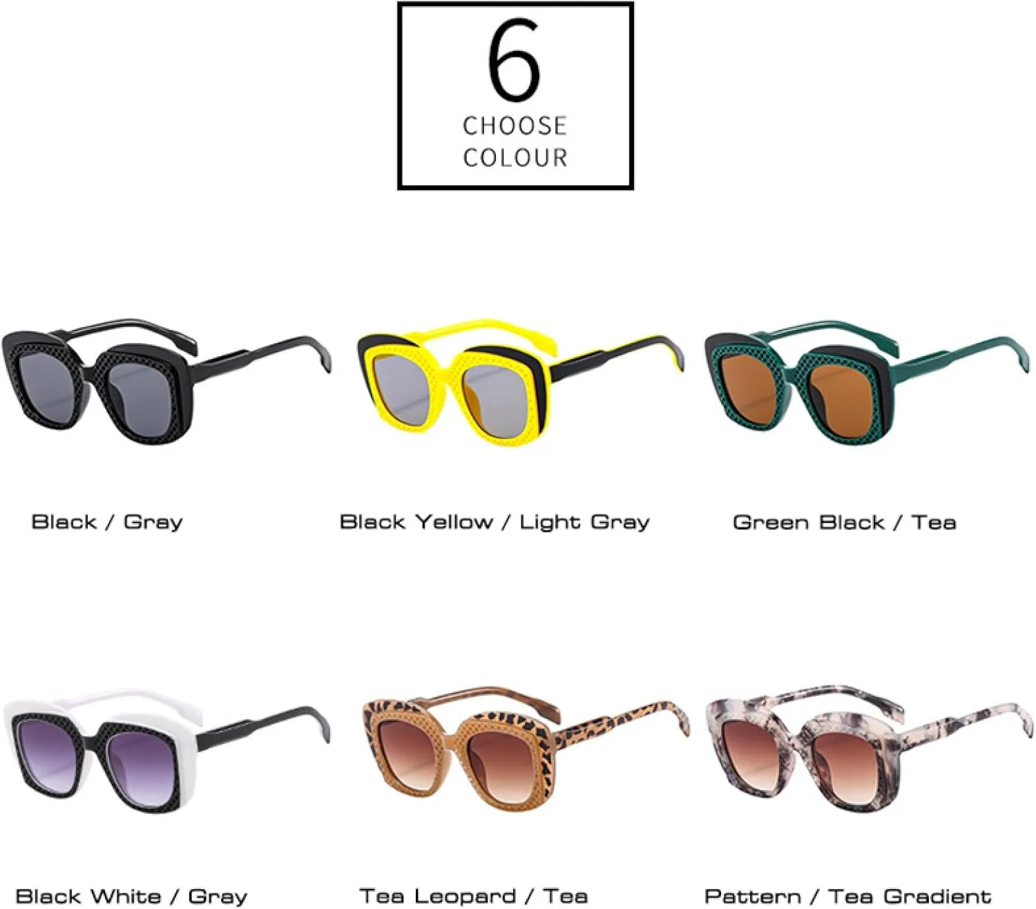 

Солнцезащитные очки с защитой от УФ-излучения UV400 | Двухцветные, для женщин и мужчин, для занятий спортом на открытом воздухе и вождения DSVIGF, Black White Gray