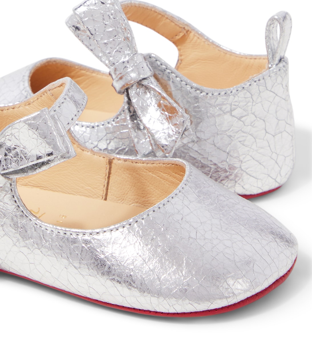 Туфли Мэри Джейн из кожи Baby Lou Babe Christian Louboutin Kids, серебряный — фото 4