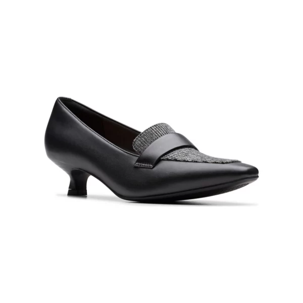 Скарлит Мейбл женские лоферы на низком каблуке без застежки Clarks, черный
