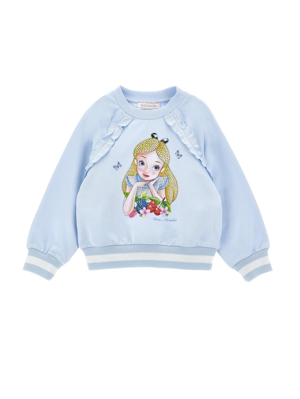 

Толстовка ALICE IN THE WONDERLAND CREW NECK Monnalisa, светло-голубой