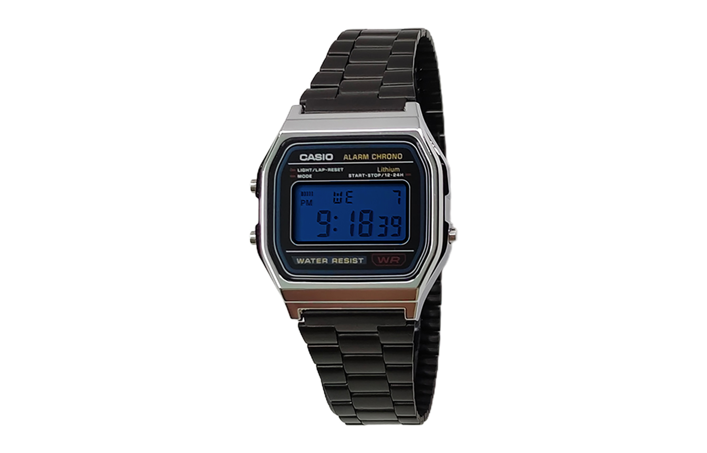 

Casio Мужские часы Retrofit Series с кварцевым механизмом, ремешком из нержавеющей стали и черным циферблатом