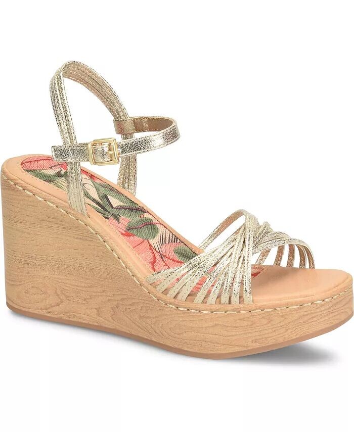 Женские босоножки Catalina Strappy Comfort на танкетке b.o.c., коричневый/бежевый