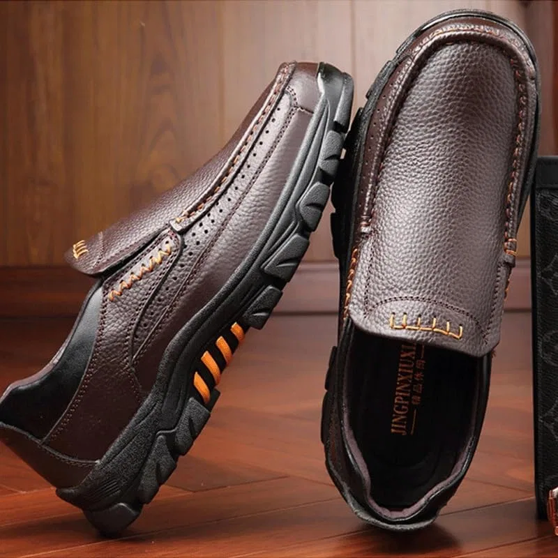 Лоферы кожаные Slip-on Brown DHFIRUFSHLO — фото 4