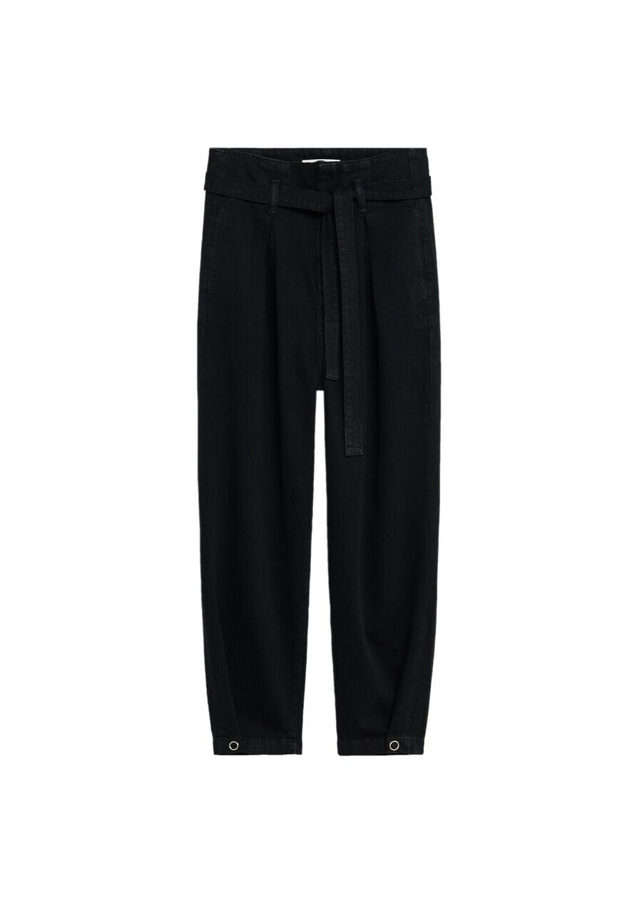 

Джинсы MANGO Regular Pleated Jeans Snaps, черный