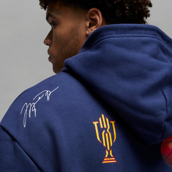 Толстовка Air Jordan x Trophy Room Fleece Hoodie 'Midnight Navy', синий — фото 2