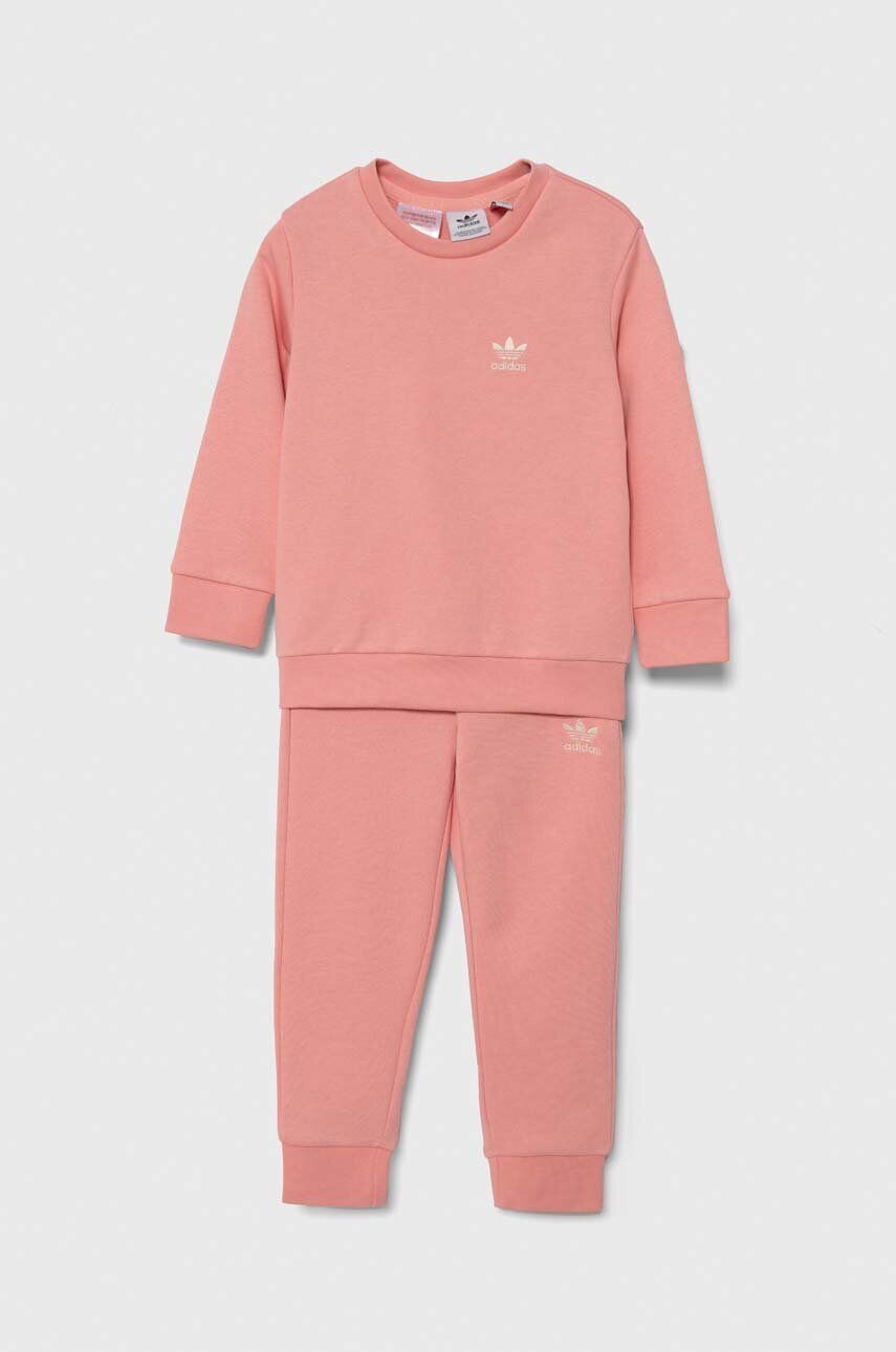 

Детский спортивный костюм adidas Originals CREW SET, розовый
