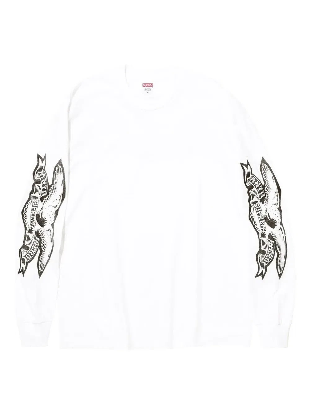 Футболка с длинными рукавами с изображением орла-антигероя X Supreme, белый
