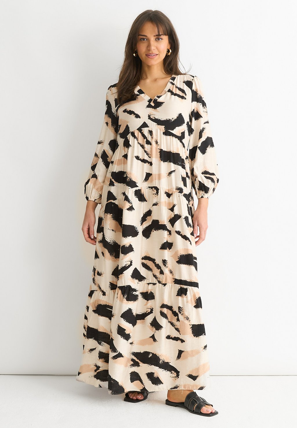

Платье макси ANIMAL PRINT GINI LONDON, кремовый