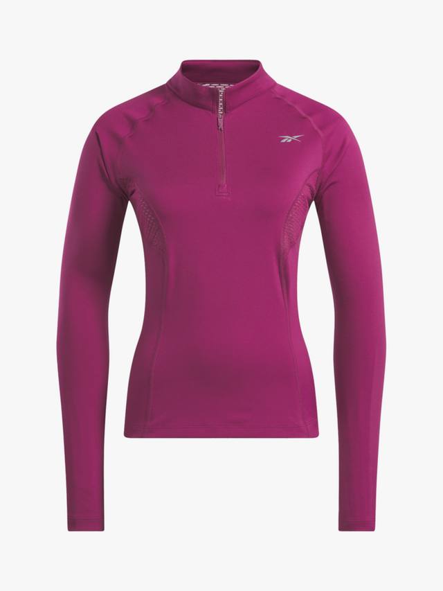 

Свитшот для бега с молнией на четверть Reebok, Very Berry