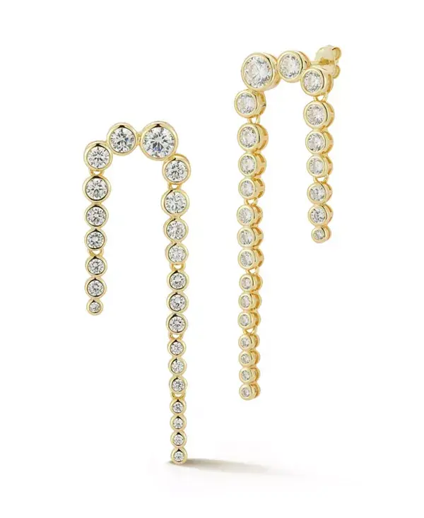 

Теннисные серьги-капли из стерлингового серебра 14 карат с позолотой Rachel Zoe, gold