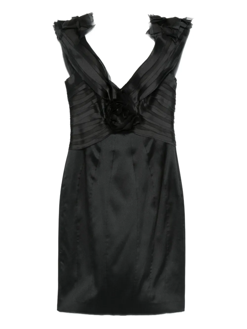 

Платье с цветочной отделкой Gemy Maalouf, черный