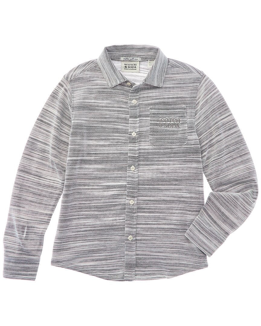 

Топ на пуговицах Scotch & Soda, окрашенный в массе, серый