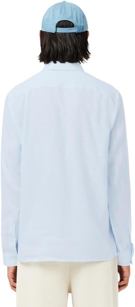 Lacoste мужская повседневная рубашка на пуговицах Regular Fit из льна, Rill — фото 3