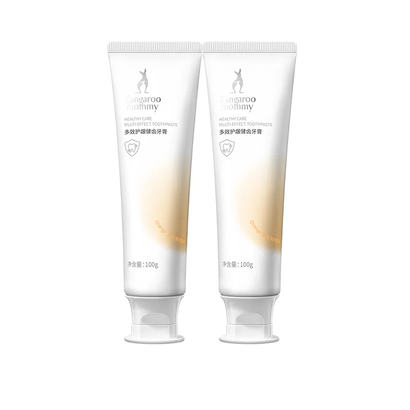 Kangaroo Mommy Зубная паста Fresh Dental Health с насадкой для щетки Regular, мягкая щетина, 180 г/100 г*3/100 г*3, Orange toothpaste in two packs