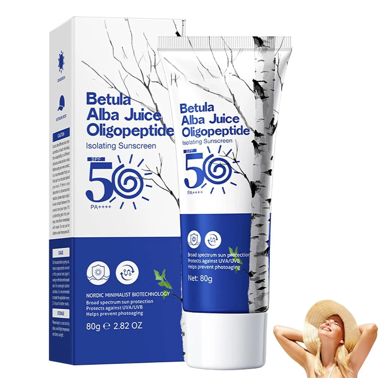 Солнцезащитный крем с березовым соком SPF 50 для лица Soleneva