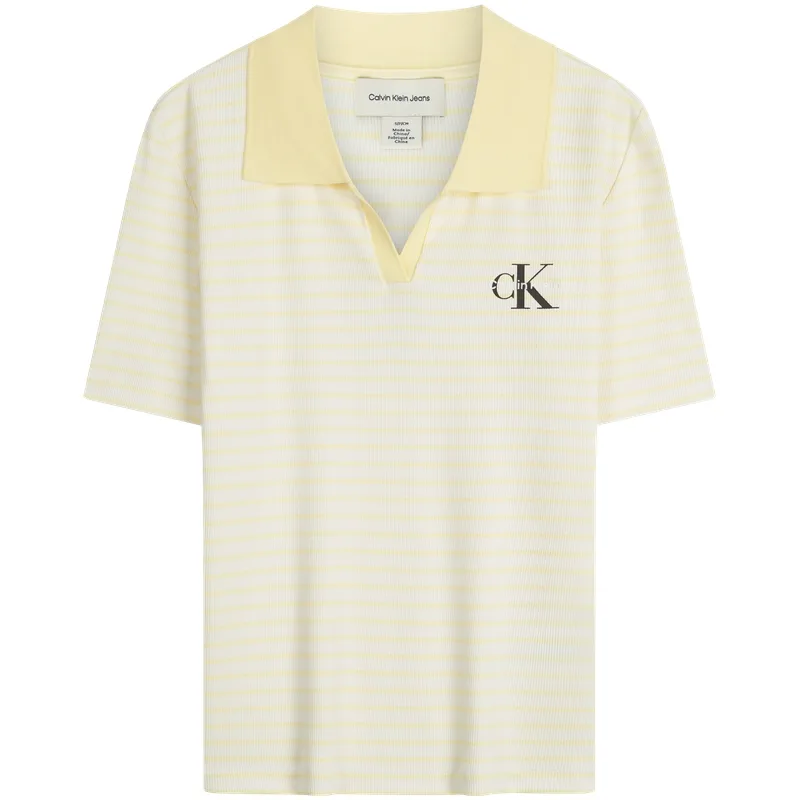 Женская поло Calvin Klein, XBS-Stripes Yellow — фото 3