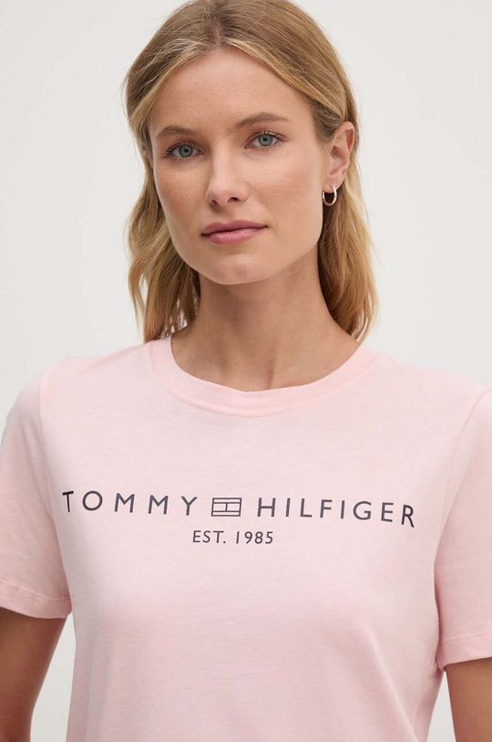 

Хлопковая футболка Tommy Hilfiger, розовый