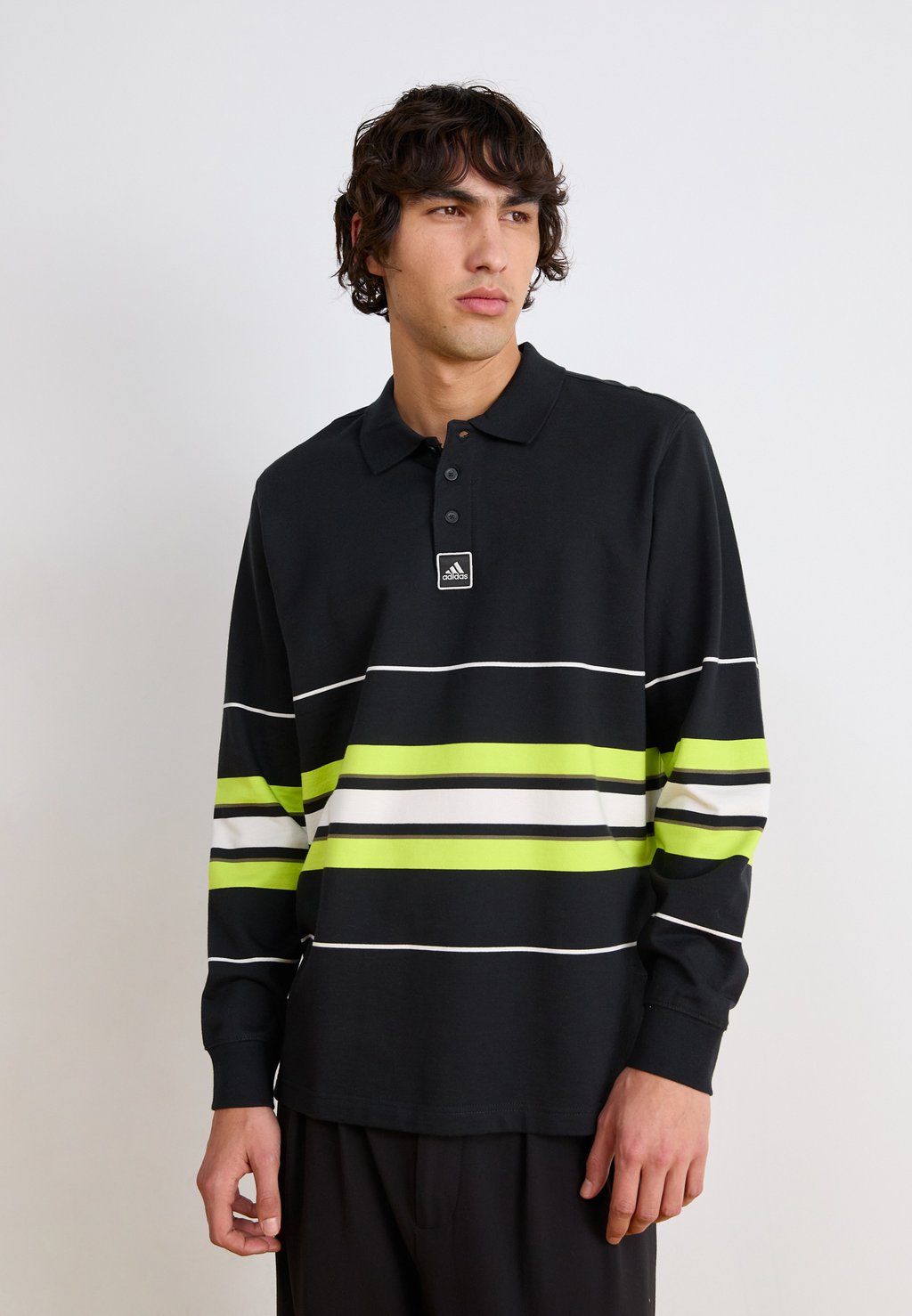 

Рубашка поло STRIPED - Long sleeved top Adidas Originals, черный