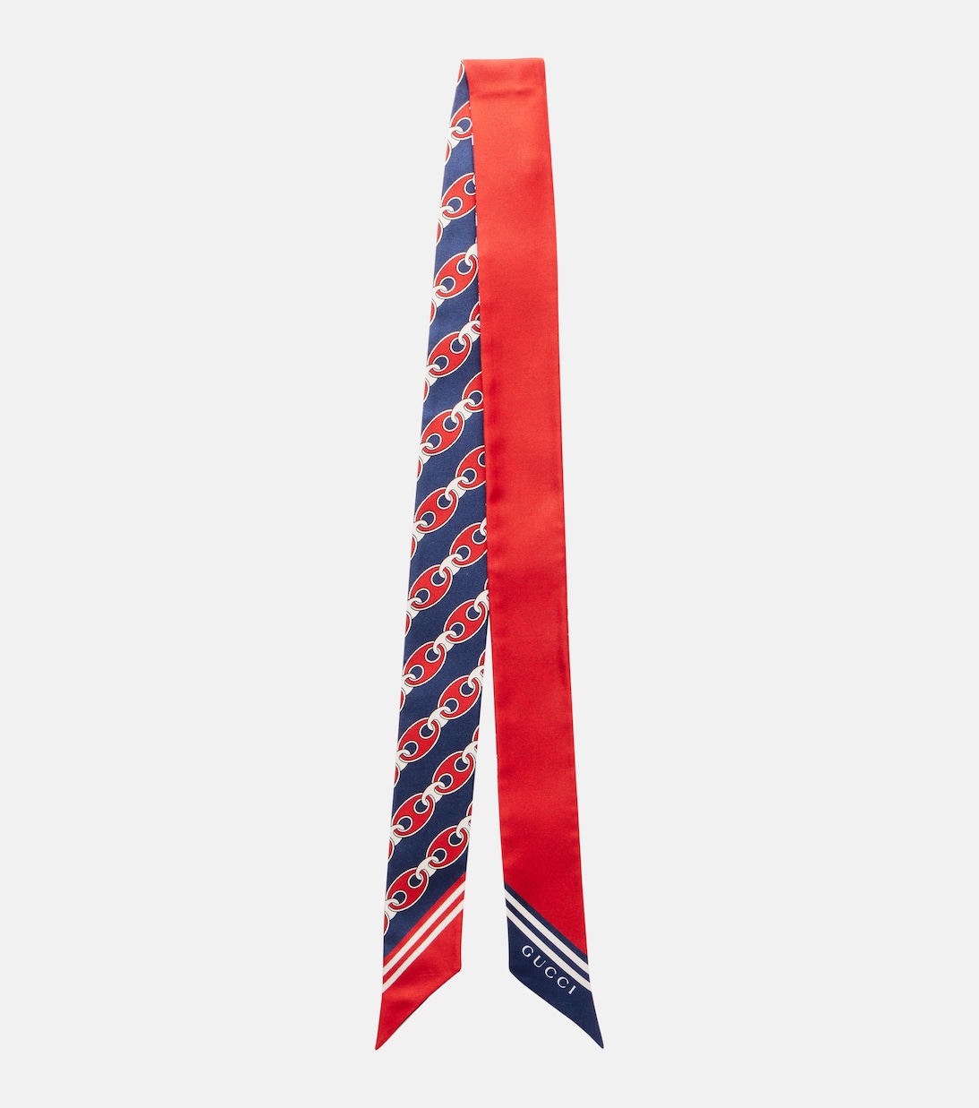 

Шелковый шарф Marina из твила Gucci, Navy/Red