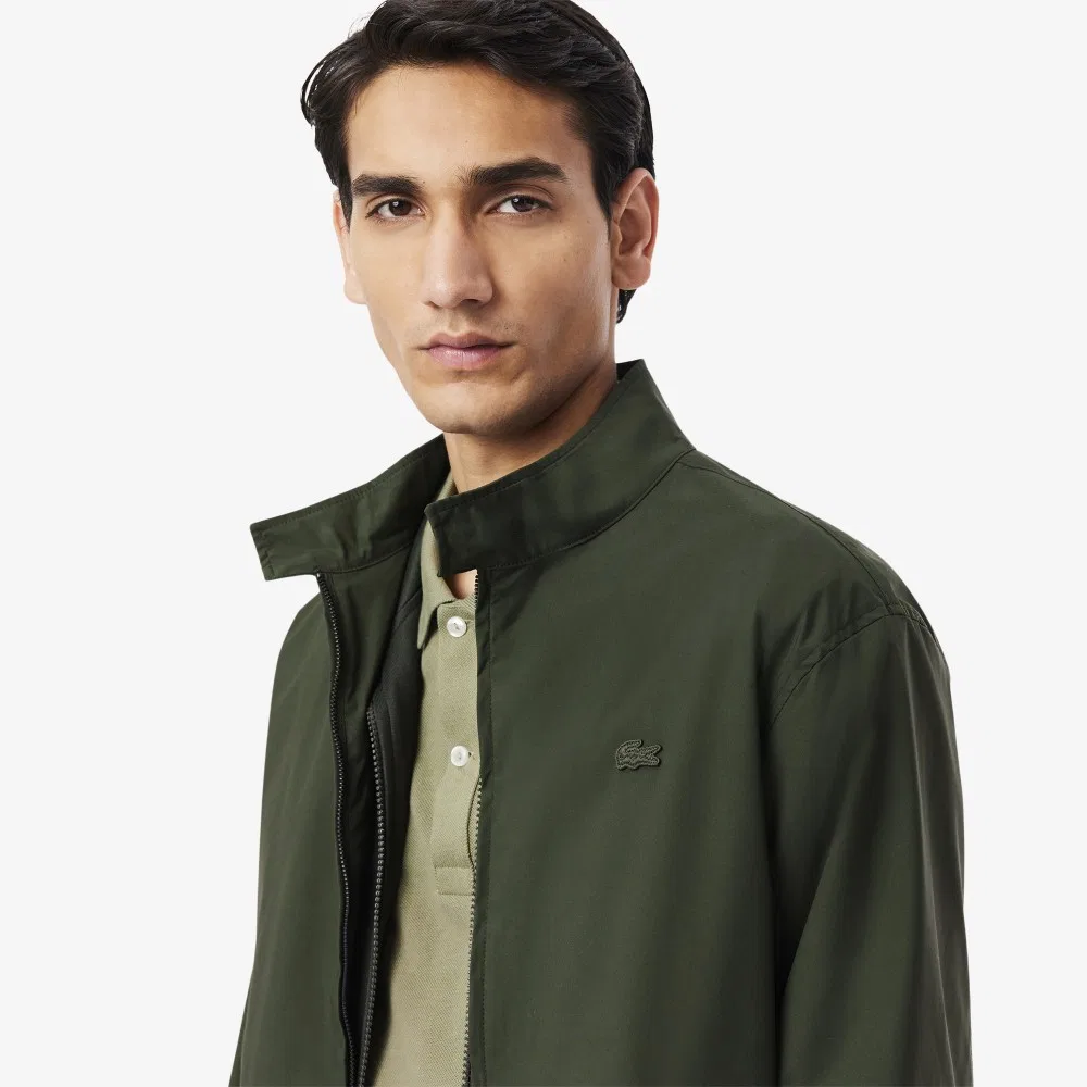 Мужская лёгкая куртка Lacoste Harrington тёмно-хаки — фото 2