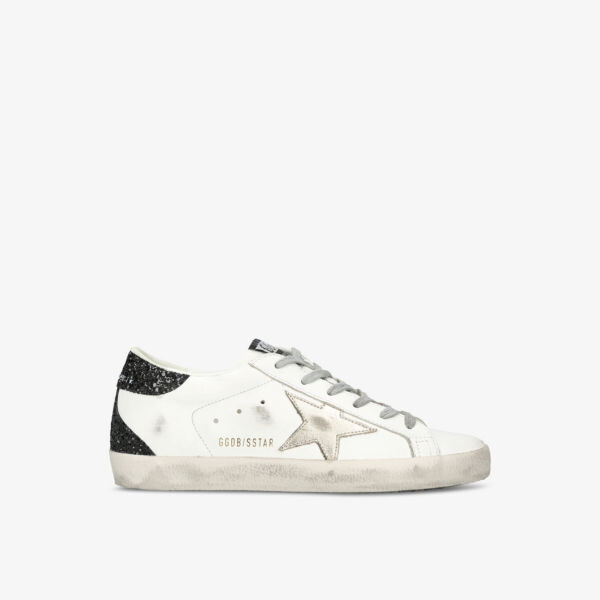 

Кожаные низкие кеды Superstar 11538 с фирменной нашивкой Golden Goose, черный