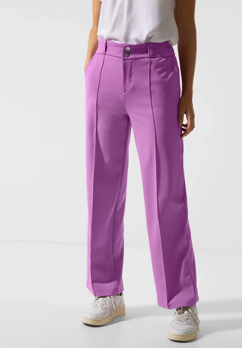 

Однотонные тканевые брюки STREET ONE, цвет Meta Lilac
