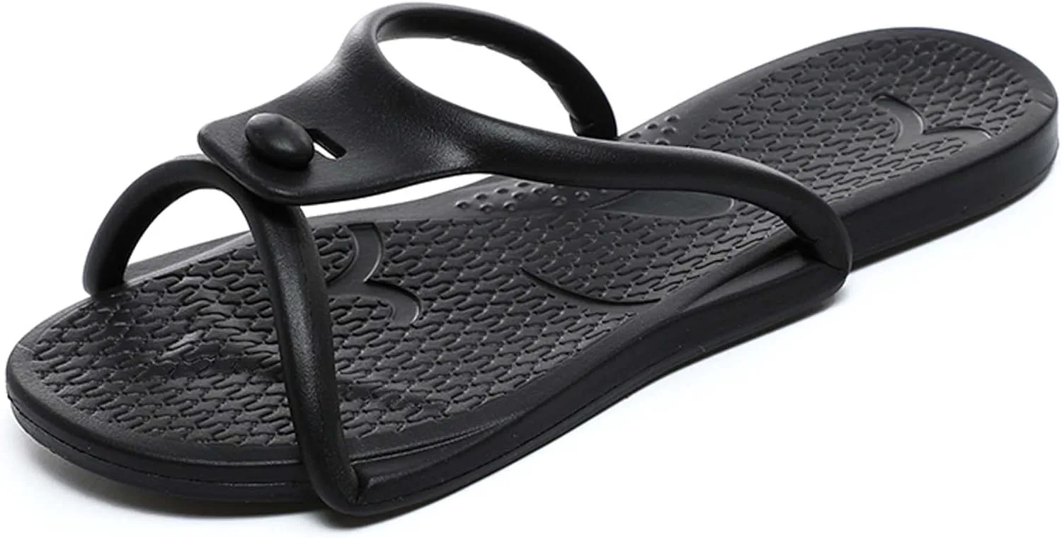 

Летние мужские сандалии для пары EVA, складные и портативные, удобные, мягкие, дышащие, противоскользящие, стойкие к износу, легкие Generic, черный