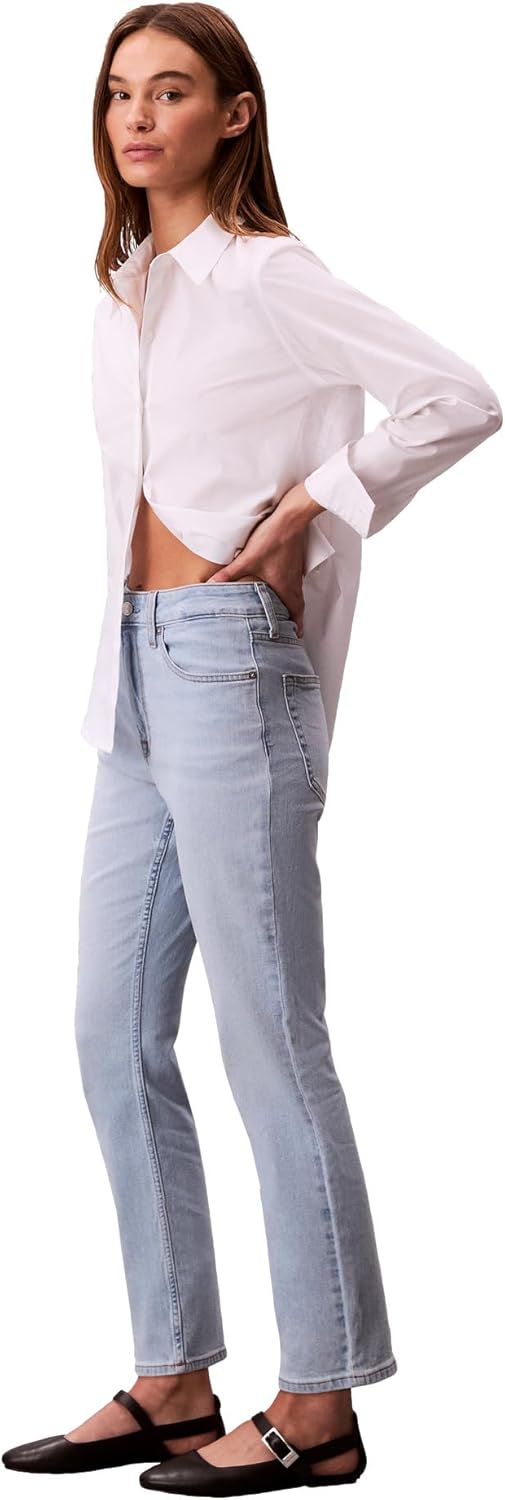 Женские джинсы Calvin Klein Slim Fit с высокой талией, Blue Rain — фото 4