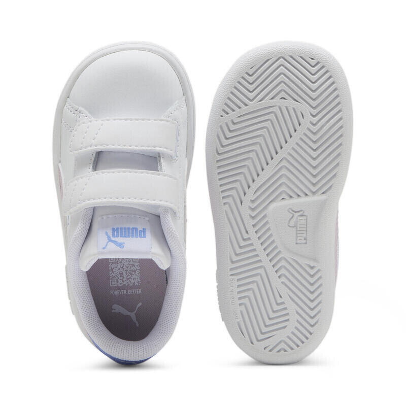 Детские кроссовки Smash 3.0 Leather V PUMA White Grape Mist Blue Skies Purple — фото 4