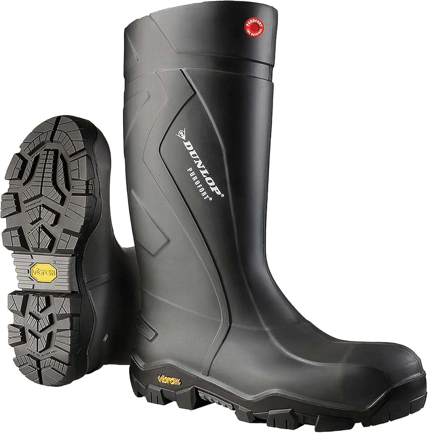 Мужские резиновые сапоги DUNLOP Vibram Purofort, угольный