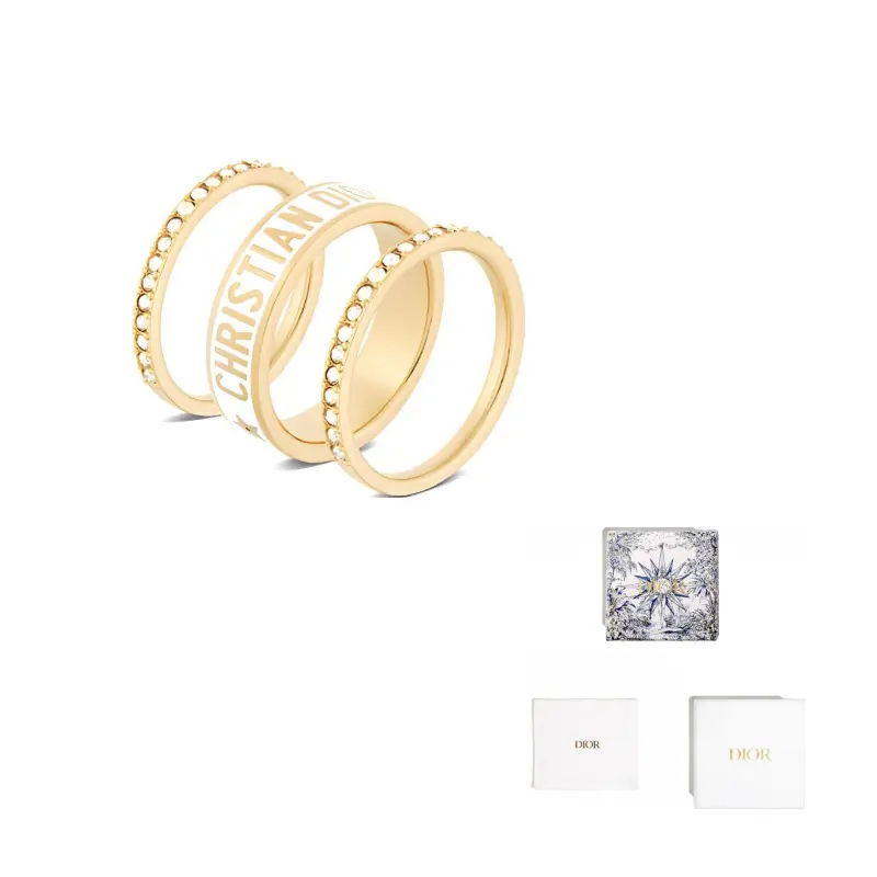 

DIOR Металлическое кольцо для одежды, золотое, женское