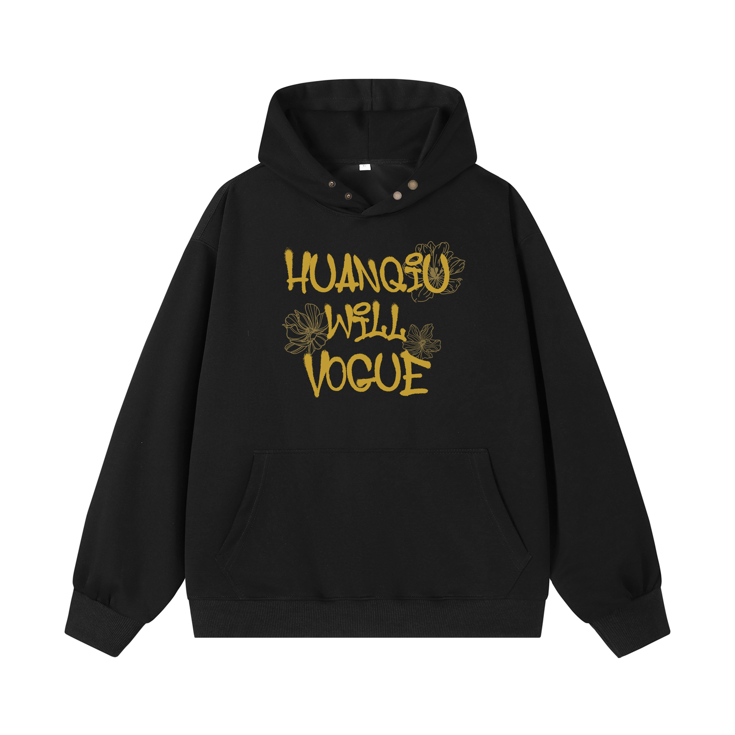 

Толстовка Unisex Hooded Moderate Heavyweight HUANQIU, черный (fleece-lined)