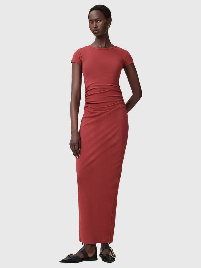 

Платье-макси Katarina в стиле бодикон AllSaints, Burnt Brick Red