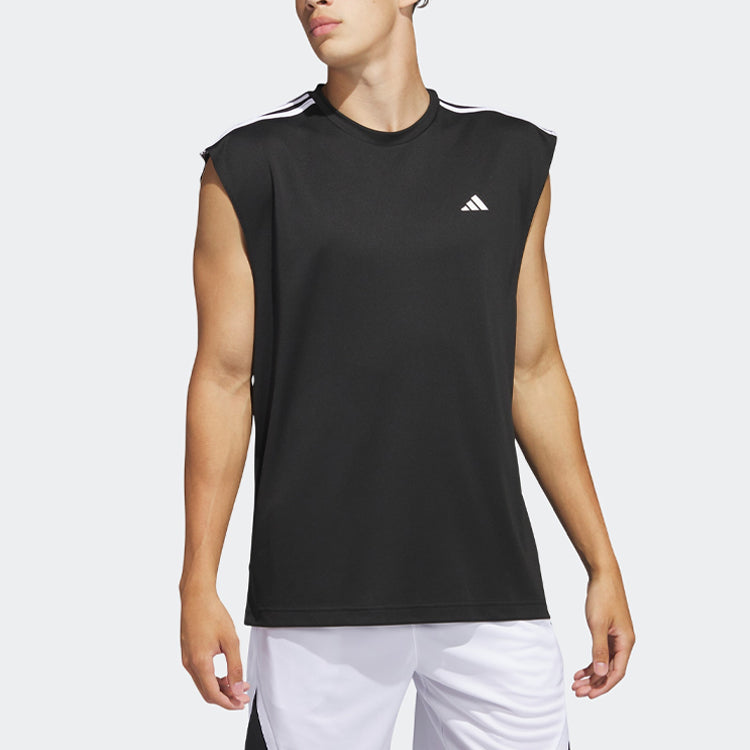 Футболка adidas All-world Sleeveless Tank Tee 'Black' IC2464, черный — фото 2