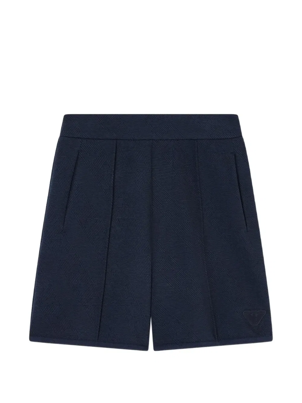 Жаккардовые синие шорты Emporio Armani Kids