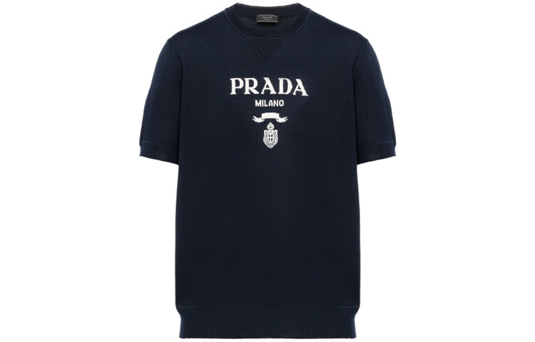 

Кашемировый свитер мужской синий Prada, синий