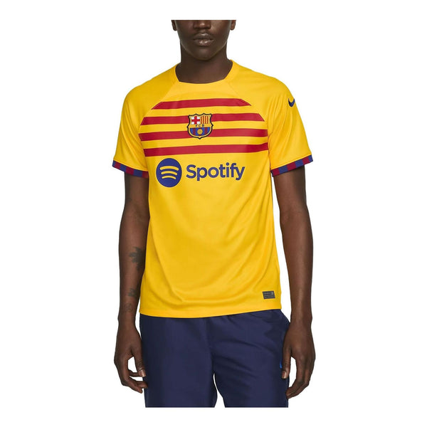 

Футболка fc barcelona 23 24 stadium fourth dri fit футбольная майка Nike, желтый