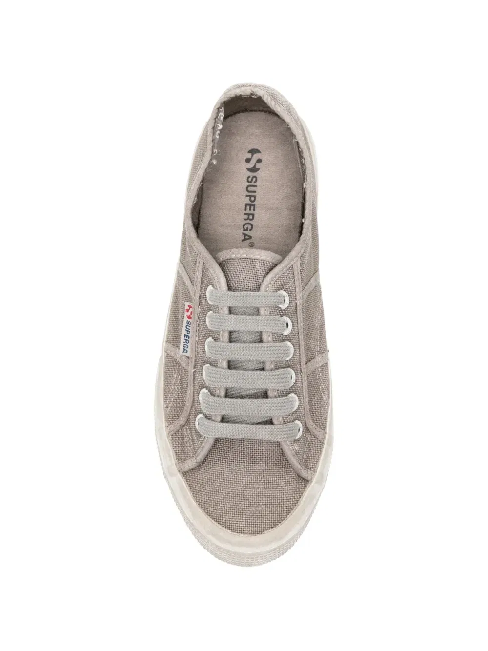 Кеды из канваса с потертостями Superga, серый — фото 4