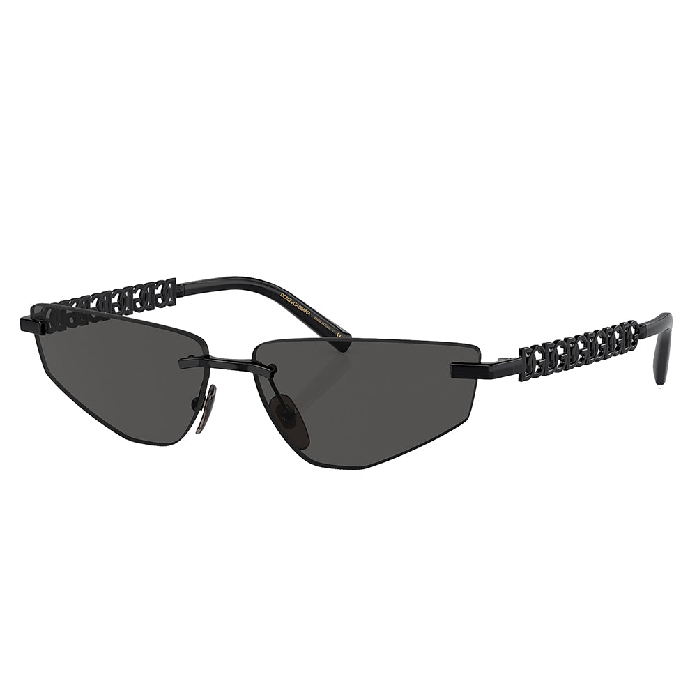 

Солнцезащитные очки Dolce & Gabbana DG 2301 01/87 58 мм женские геометрические, черный