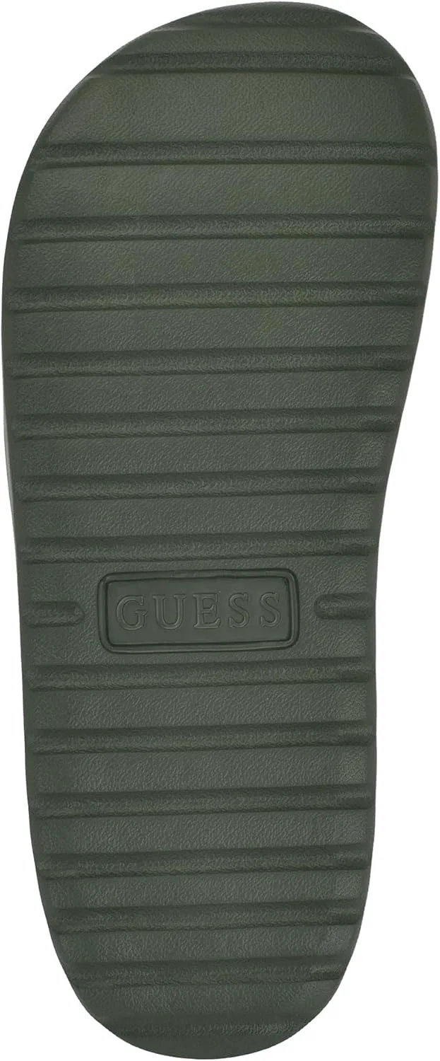 Шлепанцы GUESS mens Marith, зеленый/оранжевый — фото 4