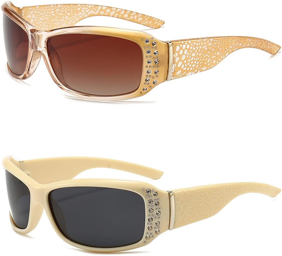 

Женские поляризованные солнцезащитные очки, женские очки для вождения и вечеринок, модные женские блестящие солнцезащитные очки для женщин с защитой от УФ-излучения UV400 Generic, Champagne,beige