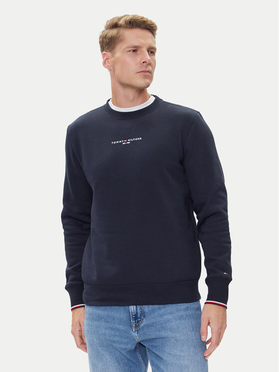

Свитшот regular fit Small Logo MW0MW37471 Tommy Hilfiger, синий