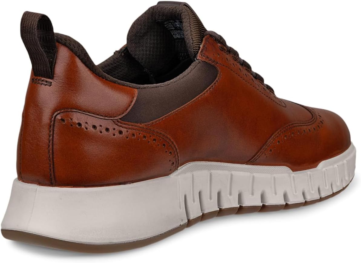 Мужские ботинки ECCO Gruuv Studio с крылышками, водонепроницаемые Gore-Tex, Cognac — фото 3