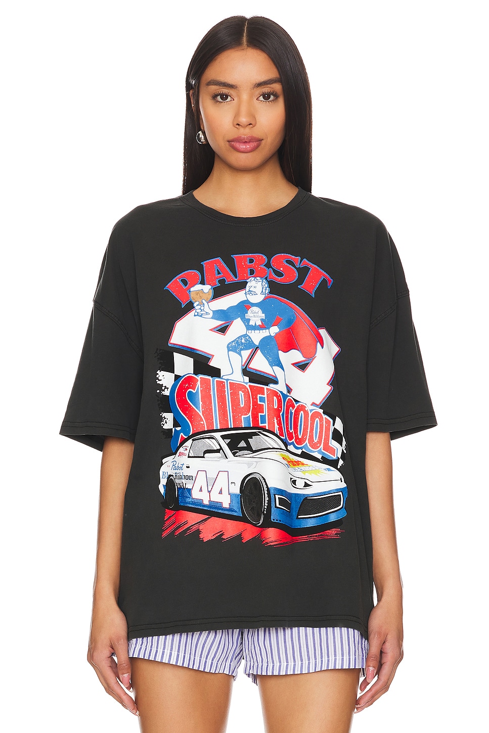 

Футболка pabst supercool racing oversize Philcos, черный