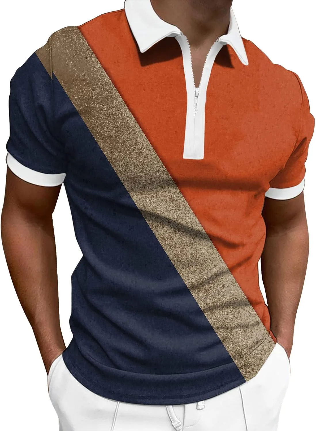 

Поло для мужчин, полосатое, большие размеры