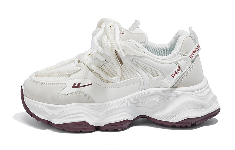 

Кроссовки WARRIOR Chunky Sneakers Women's Low-top Burgundy, бежевый