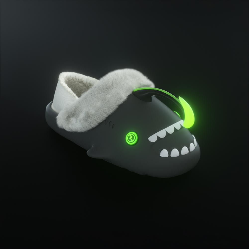 HelloSlippers Акульи зимние тапочки Sharkicks с закрытым носком и каблуком, унисекс, розовые, цвет Pink — фото 4