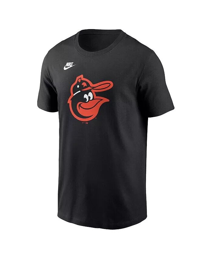 Мужская черная футболка с логотипом команды Baltimore Orioles Cooperstown Collection Nike, черный — фото 2