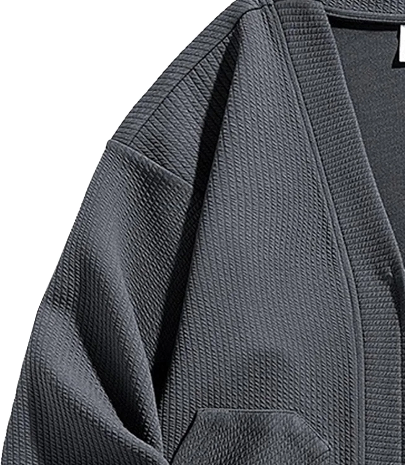 Мужской кардиган с молнией, риббен, slim fit, легкий — фото 4